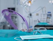 Plastic surgery Thailand set-up featuring 3 key safety measures: face shield, goggles and mask